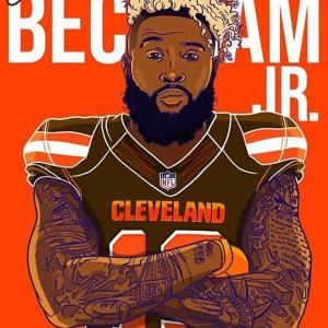 小贝克汉姆Odell Beckham Jr的tiktok主页(@obj)
